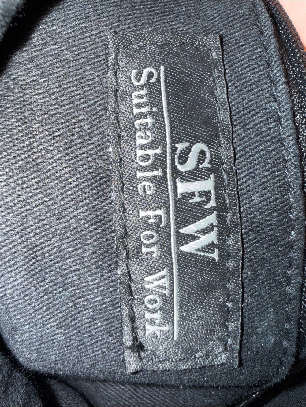SFW Suitable For Work Black Croc-Embossed Bucket Bag - Picture 7 of 7